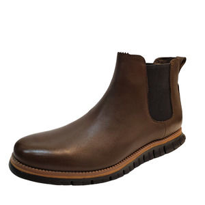 Cole Haan Mens Shoes Zerogrand Leather Waterproof Chelsea Boots Morel Br…